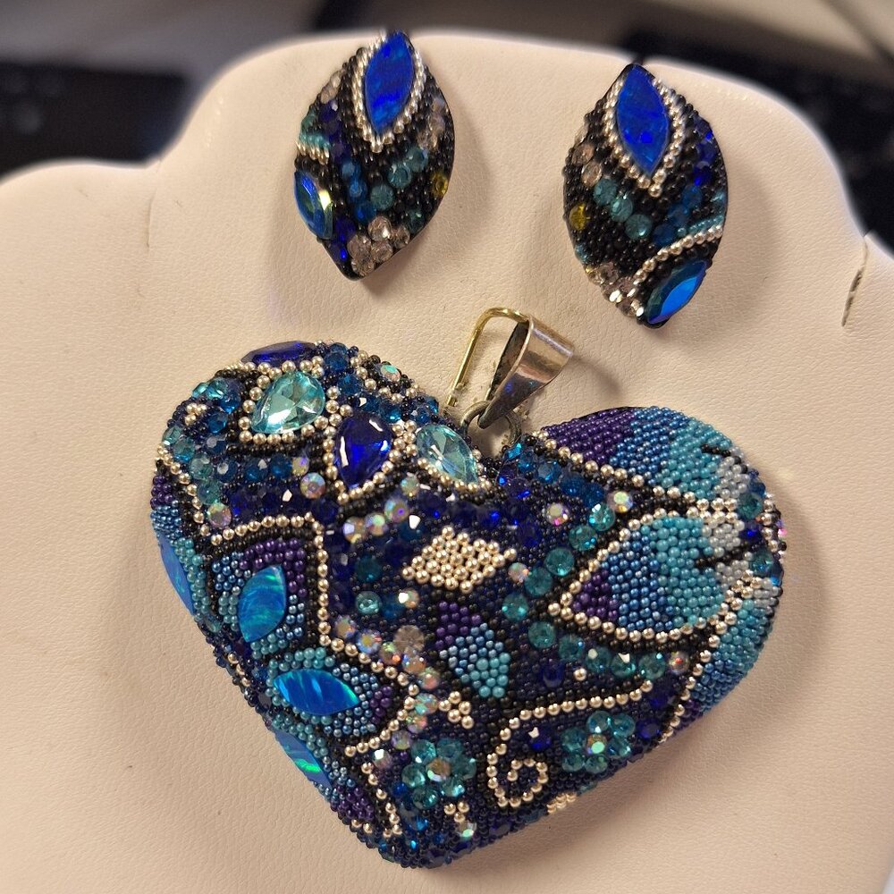 Mosaico Sterling Silver Necklace and Earrings